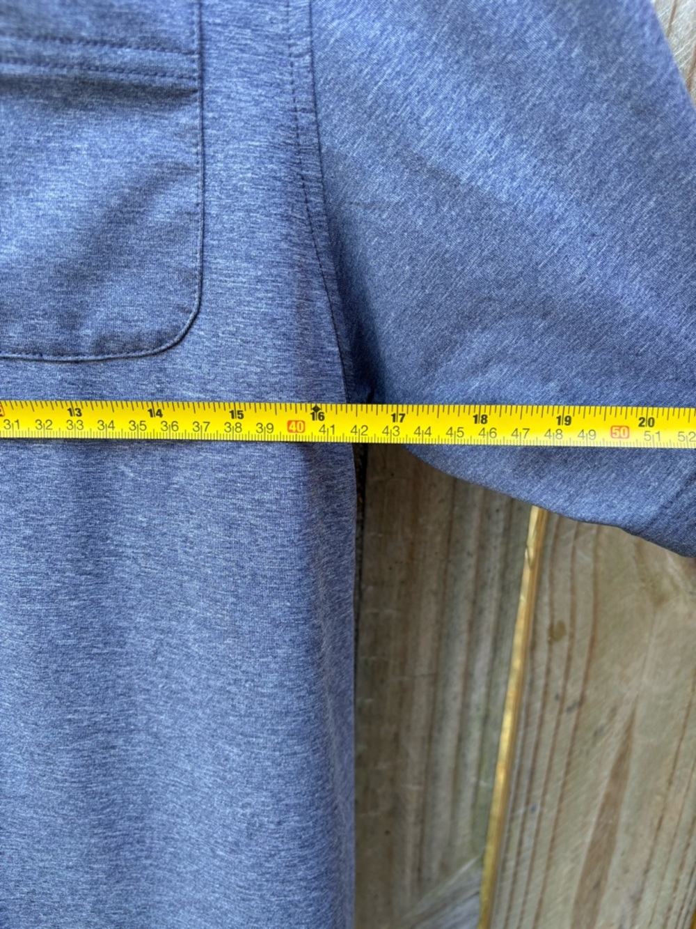 FootJoy Men's Blue/Gray Heather Golf Polo - Picture 6 of 7